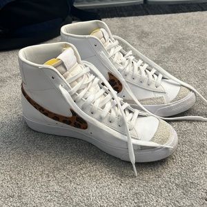cheetah print nike blazers